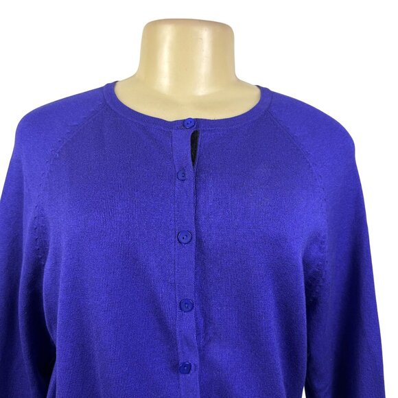 Pendleton Womens Purple Silk & Cashmere Cardigan Sweater Button Front Sz M Petit - Picture 4 of 8